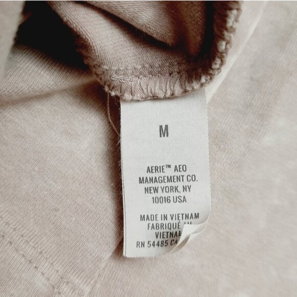 AERIE Tube Top Sleeveless Casual Stretch Crop Light Tan & Cream Sz M - Picture 11 of 12